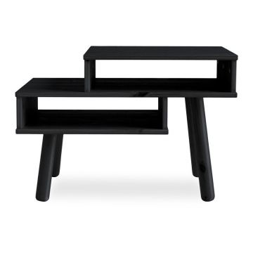 Masă de cafea din lemn de pin Karup Design Hako, negru