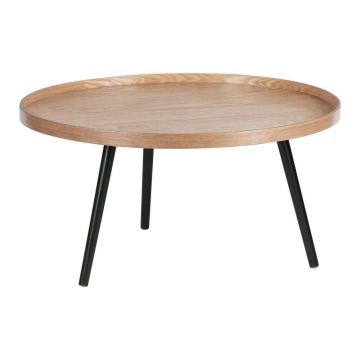 Măsuță de cafea / auxiliară WOOOD Mesa, ø 78 cm, natural