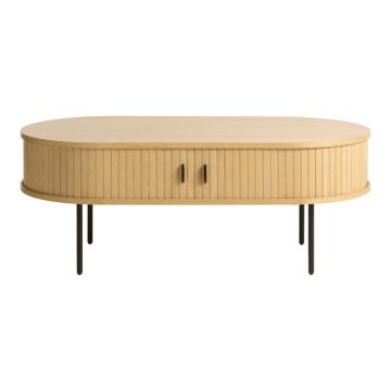 Măsuță de cafea în culoare naturală cu aspect de lemn de stejar 60x120 cm Nola – Unique Furniture