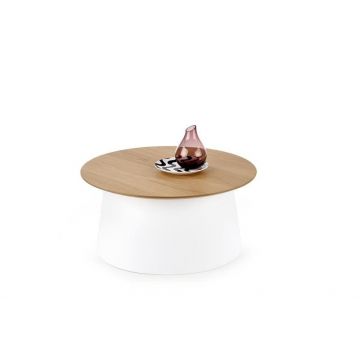 Masuta de cafea Azzura alb – H33 cm