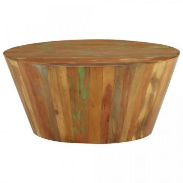 Măsuță de cafea, Ø65x31 cm, lemn masiv reciclat