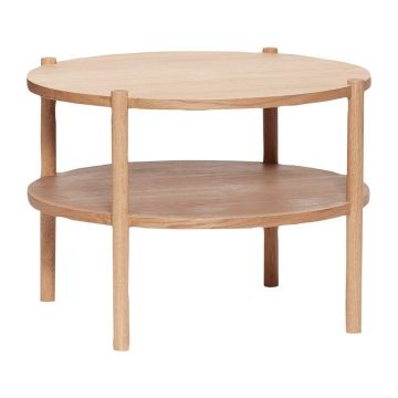 Măsuță de cafea rotundă cu aspect de lemn de stejar ø 60 cm Acorn – Hübsch