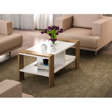 Masuta de Cafea Erica Alb-Walnut