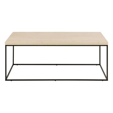 Măsuță de cafea bej cu blat cu aspect de marmură 55x110 cm Barossa – Actona