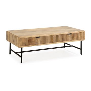 Măsuță de cafea în culoare naturală din lemn de mango 60x120 cm Mundra – MOME