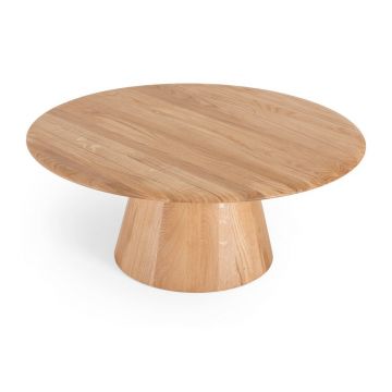 Măsuță de cafea în culoare naturală rotundă din lemn de stejar ø 80 cm Mushroom – Gazzda