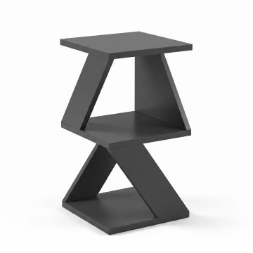 Măsuță Laterală Albeni, Gri Antracit, 50 x 30 x 30 cm