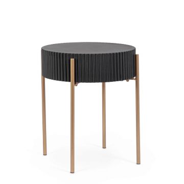 Masuta de cafea Darcy, Bizzotto, Ø40.5 x 47 cm, MDF/otel
