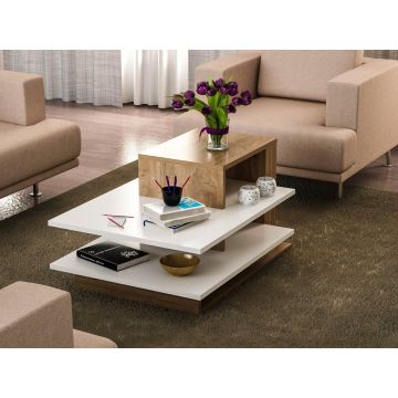 Măsuţă de cafea Venus Alb 84.8x43.6x60 cm