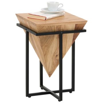 MASĂ AUXILIARĂ din lemn, metal, 31/31/45 cm