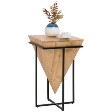 MASĂ AUXILIARĂ din lemn, metal, 41/41/66 cm