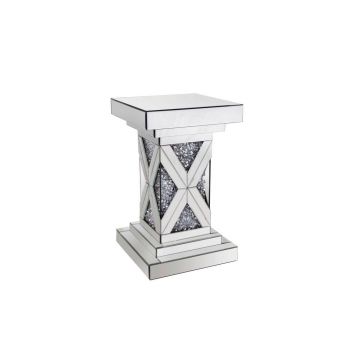 MASĂ AUXILIARĂ in sticlă, material pe bază de lemn 30,8/51/30,8 cm