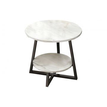 Masa de cafea, Pako Word, MDF, Alb, 60x60 cm