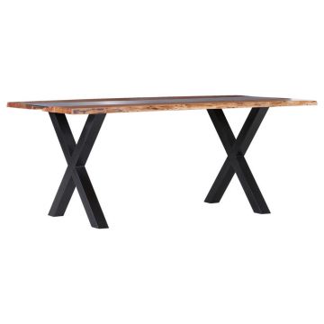 Măsuță De Cafea din lemn, metal, sticlă, 115/70/45 cm