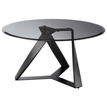 Măsuță De Cafea din metal, sticlă, 91/91/47 cm