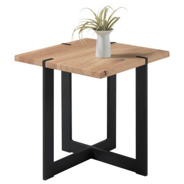 MĂSUȚĂ DE CAFEA din lemn, metal, 45/45/50 cm