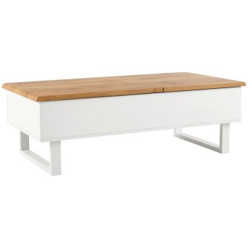 Măsuță De Cafea din metal, material pe bază de lemn, 120/60/40-65 cm