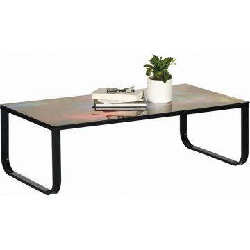 Măsuță De Cafea din metal, sticlă, 105/55/32 cm