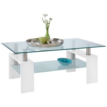 MĂSUȚĂ DE CAFEA metal, sticlă, material pe bază de lemn 100/60/45 cm