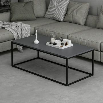 Masuta de Cafea Tiger - Anthracite, Gri, 120x42x60 cm