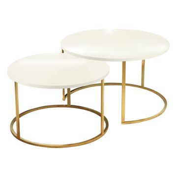 Set de 2 masute de cafea Solme, 60x60x40 cm