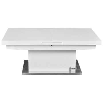 MĂSUțĂ DE CAFEA metal, sticlă, material pe bază de lemn 125-150/70/50-78 cm