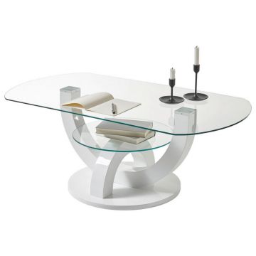 MĂSUȚĂ DE CAFEA sticlă, material pe bază de lemn 110/60/40 cm