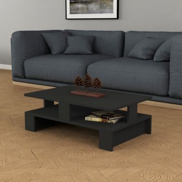 Masuta de Cafea Model Woods, 80x50x27.5 cm, Antracit ieftina
