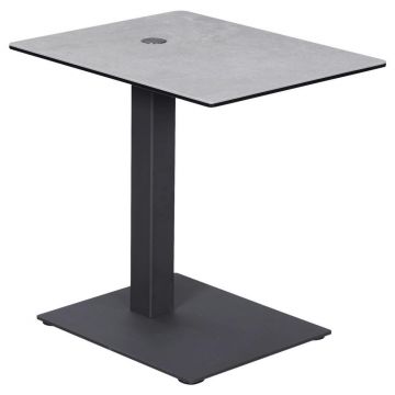 MASĂ AUXILIARĂ in metal, sticlă, ceramică 45/35/45-65 cm