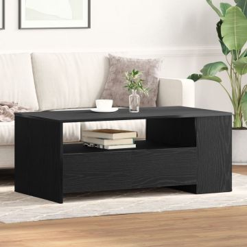 Masă de cafea din stejar negru 102x55x43.5 cm fabricată din lemn stratificat