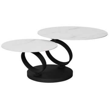 MĂSUțĂ DE CAFEA metal, ceramică 80-133,5/80/43 cm la reducere