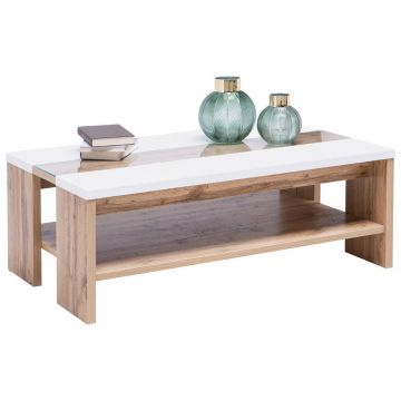 MĂSUȚĂ DE CAFEA sticlă, material pe bază de lemn 110/65/40 cm