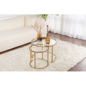 Set masute de cafea Aurum Auriu la reducere