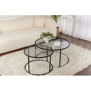 Set masute de cafea Aurum Negru