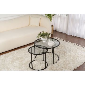 Set masute de cafea Aurum Negru