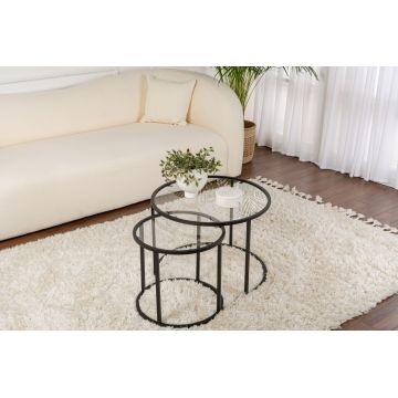 Set masute de cafea Aurum Negru