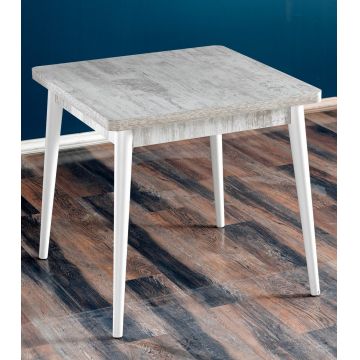 Masa, Beckley, Flora Antik, 80x80x76.5 cm, Antic / Alb