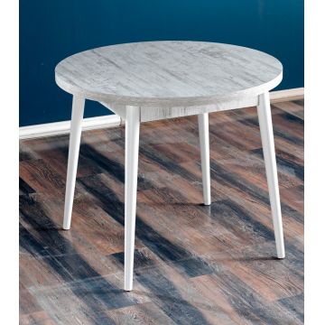 Masa, Beckley, Stil Antik, 90x90x77.5 cm, Antic / Alb