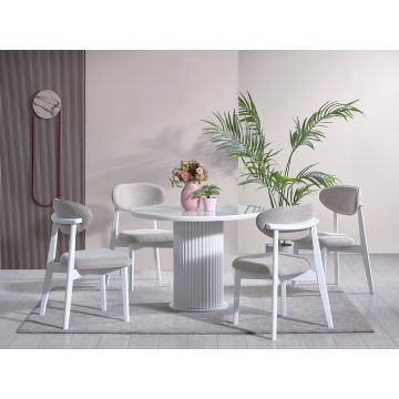 Masa, Fairfax, Aqua, 100x75x100 cm, Alb