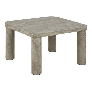 Măsuță de cafea gri deschis cu aspect de marmură 60x60 cm Solano – Actona ieftina