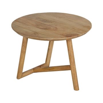 Măsuță de cafea în culoare naturală rotundă din lemn de mango ø 60 cm Mao – Ixia