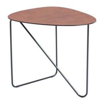 Măsuță de cafea maro coniac din metal 37x44 cm Curve M Bull – LIND DNA