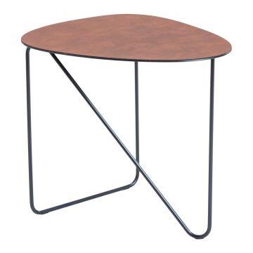 Măsuță de cafea maro coniac din metal 44x50 cm Curve L Bull – LIND DNA