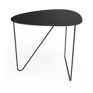 Măsuță de cafea neagră din metal 44x50 cm Curve L Bull – LIND DNA