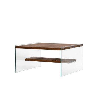 Masuta de cafea, Neostill, Aqua, 75x40x75 cm, Sticla temperata, Natural ieftina