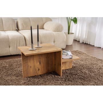 Masuta de cafea, Nordure, Harmony, 80x40x40 cm, Maro