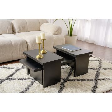 Masuta de cafea, Nordure, Sanctuary, Negru din lemn