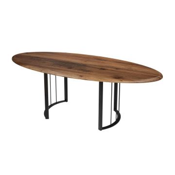 Masuta de cafea, Tuvalle, Tuval 070, 118x42x48.8 cm, Maro / Negru