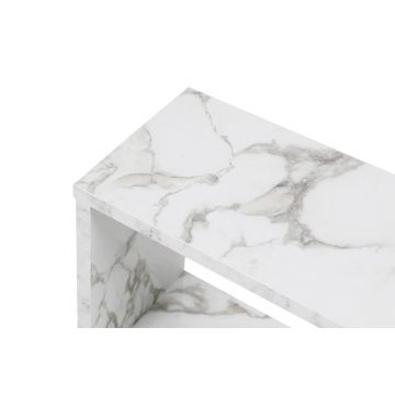 Masuta, Kalune Design, Life, 60x60x20 cm, PAL, Alb/Negru ieftina