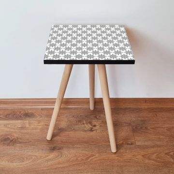Masuta, Leona, Shp10, 35x42x35 cm, Alb/Negru